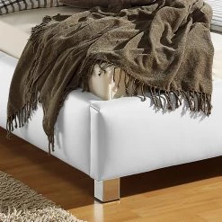 Loftscape Lit capitonné Osterhofen - Blanc - 180 x 200cm -Lits & literie Soldes polsterbett osterhofen kunstleder 180 x 200cm weiss 3451049