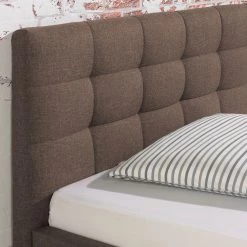 Mørteens Lit capitonné Stensborg - Marron - 200 x 200cm - Sans sommier & matelas -Lits & literie Soldes polsterbett stensborg strukturstoff 160 x 200cm braun 4237736