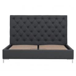 Fredriks Lit rembourré Tilia I - Cuir synthétique Dag : Anthracite - 140 x 200cm - Forme en T -Lits & literie Soldes polsterbett tilia i kunstleder 140 x 200cm t form kunstleder dag anthrazit 3990436