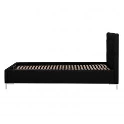 Fredriks Lit rembourré Tilia II - Cuir Arik : Noir - 140 x 200cm - Forme en T -Lits & literie Soldes polsterbett tilia ii echtleder 140 x 200cm t form echtleder arik schwarz 3992840