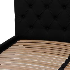 Fredriks Lit rembourré Tilia II - Cuir Arik : Noir - 140 x 200cm - Forme en T -Lits & literie Soldes polsterbett tilia ii echtleder 140 x 200cm t form echtleder arik schwarz 3992852