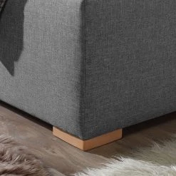 Ars Natura Lit capitonné Vitaby Tissu structuré - Gris - 140 x 200cm - Sans sommier & matelas -Lits & literie Soldes polsterbett vitaby strukturstoff 140 x 200cm bettgestell ohne matratze lattenrost grau 4702412