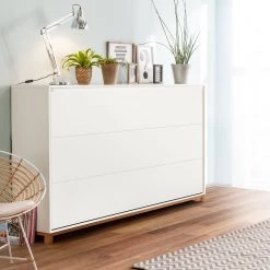 Mørteens Lit escamotable Lindholm - 90 x 200cm - Sans matelas -Lits & literie Soldes schrankbett lindholm buche weiss 3723865